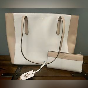 Kate Spade Tote and Bifold Wallet Matching Set